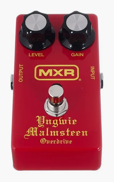 MXR Yngwie Malmsteen Overdrive Red, gráfica de la carcasa superior