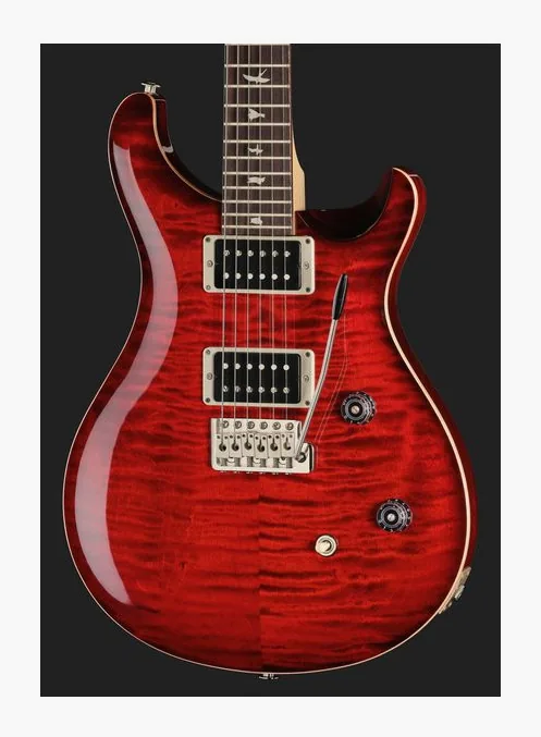 PRS CE 24 Fire Red Burst, cuerpo y acabado en primer plano