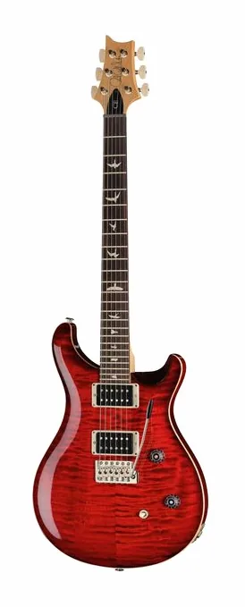 PRS CE 24 Fire Red Burst encuadrado de frente sobre fondo neutro