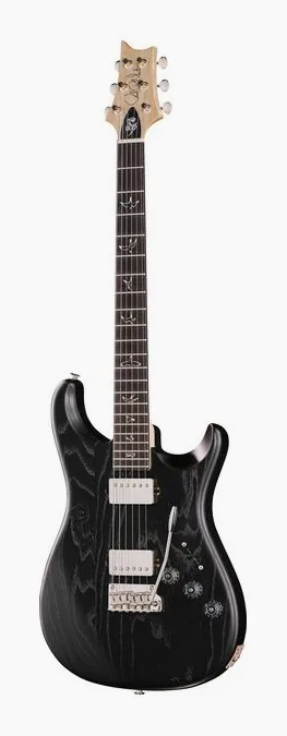 PRS Fiore HH Satin Black Hyacinth en primer plano frontal