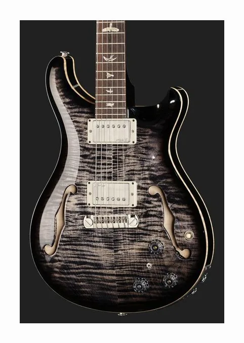 PRS Hollowbody II Piezo Yel. Tiger, mástil y diapasón vistos de lado
