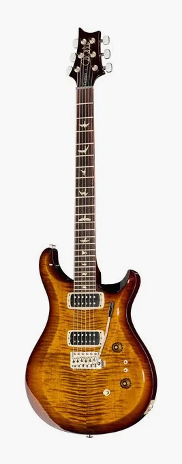 PRS S2 Custom 24-08 Black Amber en primer plano frontal