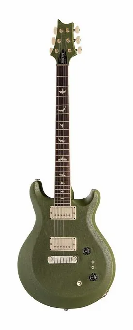 PRS S2 Mira 594 Antique White encuadrado de frente sobre fondo neutro