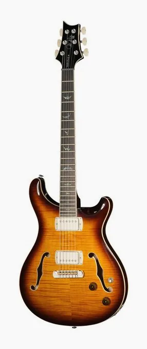 PRS SE Hollowbody II Piezo OTSB visto de frente