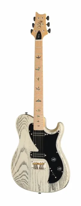 PRS SE NF 53 White Doghair en primer plano frontal