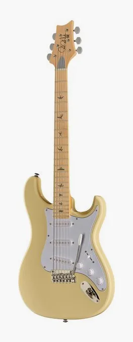PRS SE Silver Sky Summit Purple fotografiado de frente
