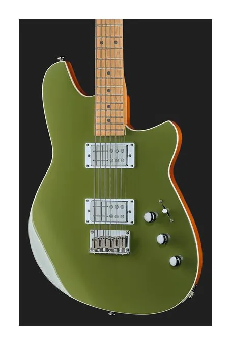 Reverend Descent Baritone Army Green, perfil lateral del cuerpo