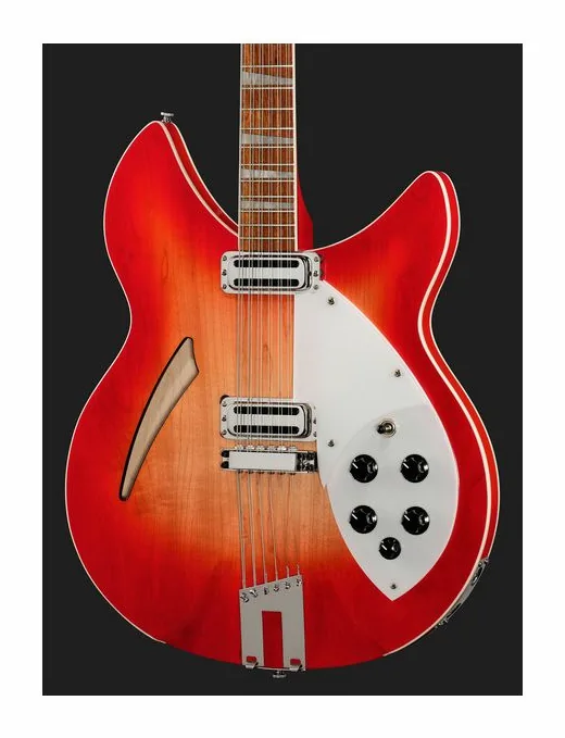 Rickenbacker 360/12C63 Fireglo 12-string, mástil y diapasón vistos de lado