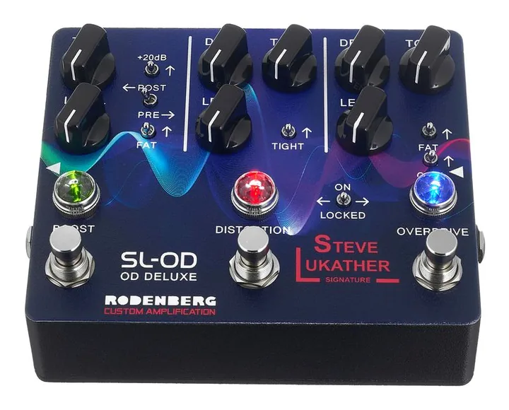 Rodenberg SL-OD Deluxe OD/Dist/Boost, gráfica de la carcasa superior
