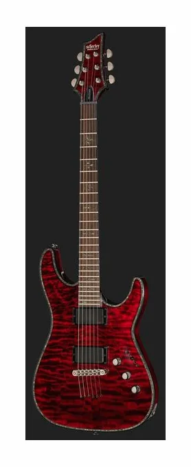 Schecter C-1 Hellraiser BCH, vista trasera del cuerpo