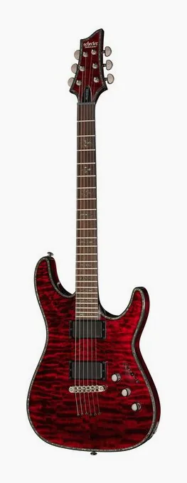 Schecter C-1 FR S Pale Moon SNBB en primer plano frontal