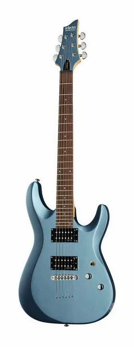 Schecter C-6 Deluxe SMLB en primer plano frontal