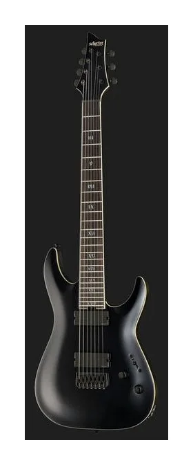 Schecter C-7 Hellraiser BCH, selector de pastillas y jack de salida