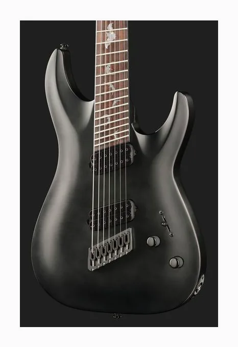Schecter Damien 7 Multiscale SB, pala con clavijeros y logotipo