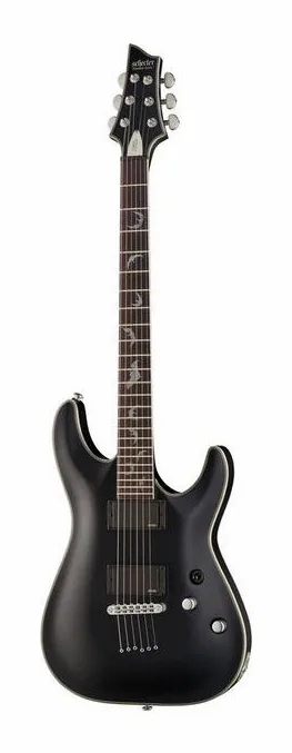 Schecter Damien Platinum-6 FR S SBK fotografiado de frente