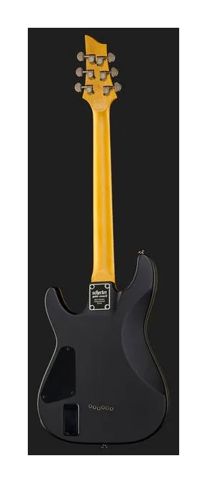 Schecter Demon-6 Crimson Red Burst, cuerpo y acabado en primer plano