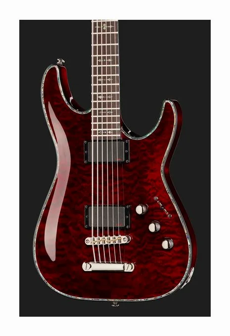 Schecter Hellraiser C-VI BCH, pala con clavijeros y logotipo