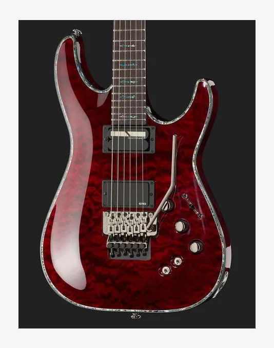Schecter Hellraiser C1 FR S BCH, cuerpo y acabado en primer plano