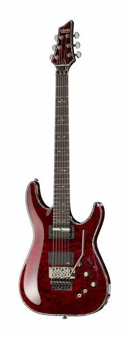 Schecter Hellraiser C1 FR S BCH encuadrado de frente sobre fondo neutro