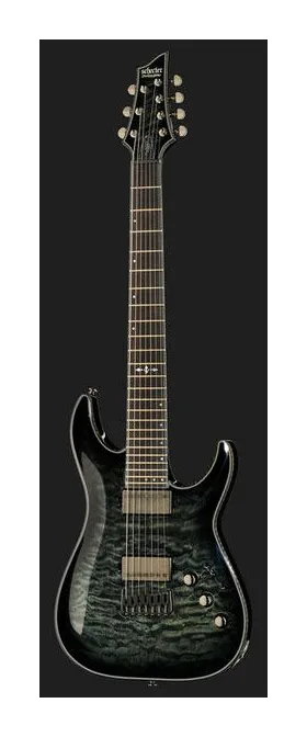 Schecter Hellraiser Hybrid C-1 UV, cuerpo y acabado en primer plano