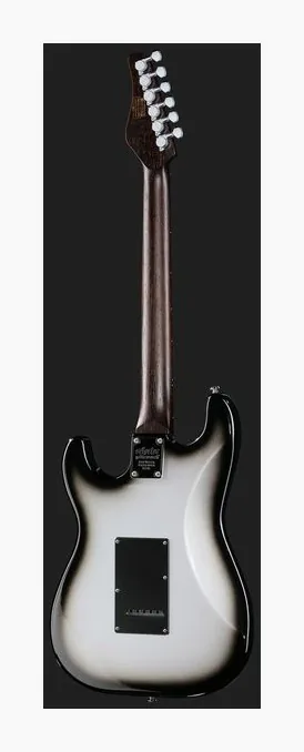 Schecter Nick Johnston 10th An HSS AS, curvas del cuerpo vistas desde arriba