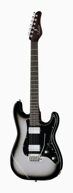 Schecter Nick Johnston 10thAn HSS AS LH en primer plano frontal
