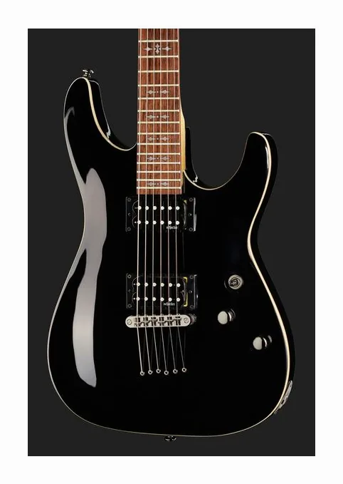 Schecter Omen 6 GBK, cejuela y primeras posiciones del diapasón