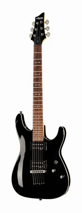 Schecter Omen 6 GBK fotografiado de frente