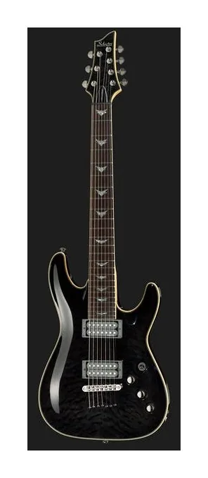 Schecter Omen Extreme 6 BCH, cejuela y primeras posiciones del diapasón