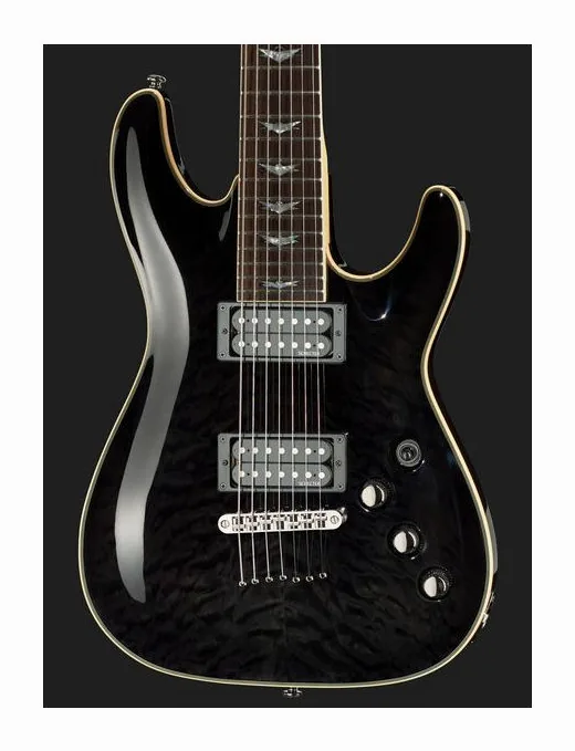 Schecter Omen Extreme 6 BCH, selector de pastillas y jack de salida