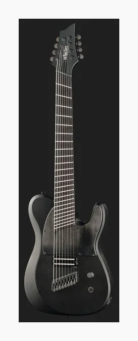 Schecter PT-8 MS Black Ops, cuerpo y acabado en primer plano