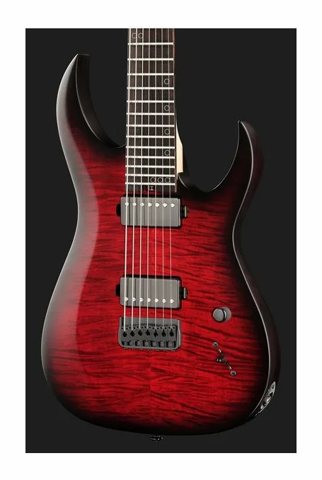 Schecter Sunset -7 Extreme Grey Ghost, selector de pastillas y jack de salida