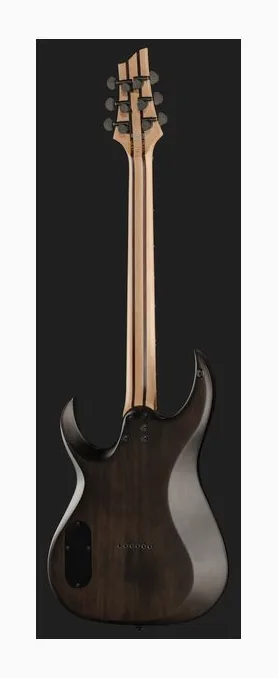 Schecter Sunset Extreme Grey Ghost, curvas del cuerpo vistas desde arriba