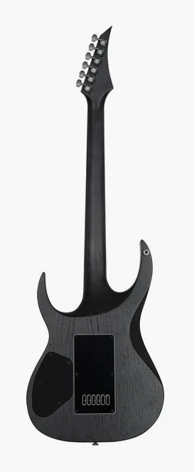 Solar Guitars A1.6DBOP Black Open Pore, curvas del cuerpo vistas desde arriba