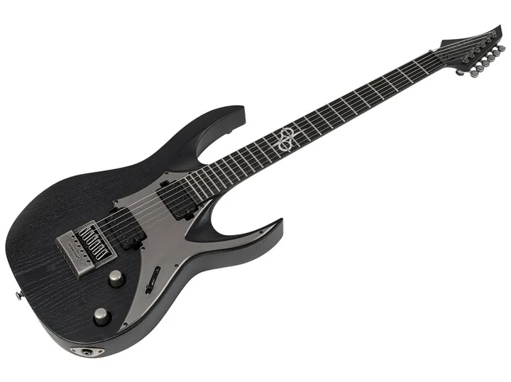Solar Guitars A1.6DBOP Black Open Pore, cejuela y primeras posiciones del diapasón