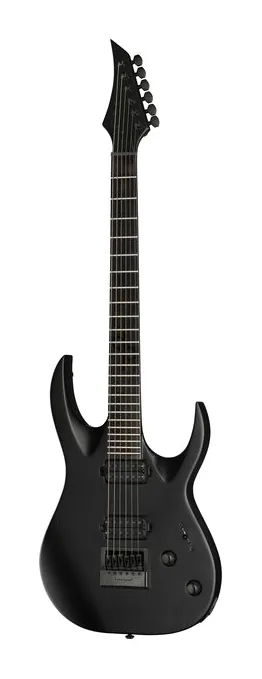 Solar Guitars A1.6SVART+ encuadrado de frente sobre fondo neutro