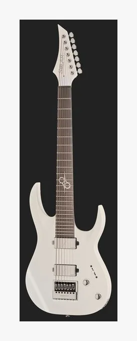 Solar Guitars A1.7 Vinter Pearl White Matte, curvas del cuerpo vistas desde arriba
