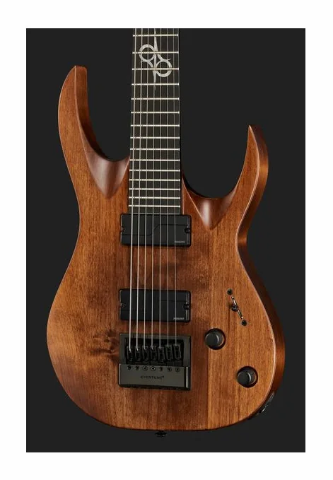 Solar Guitars A1.7AAN, curvas del cuerpo vistas desde arriba
