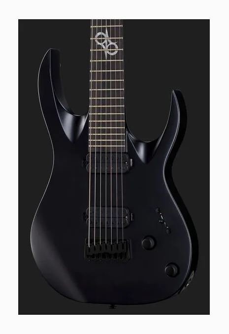 Solar Guitars A2.7C, mástil y diapasón vistos de lado