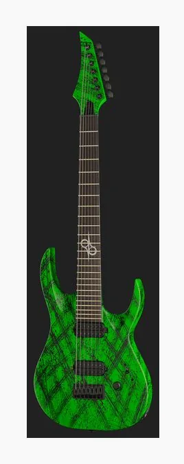 Solar Guitars A2.7GN Canibalismo+, cuerpo y acabado en primer plano