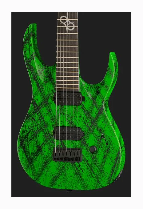Solar Guitars A2.7GN Canibalismo+, pastillas y mandos de control