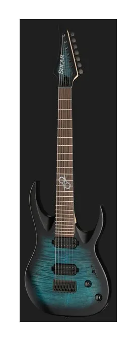 Solar Guitars AB2.7Blue Burst LTD, selector de pastillas y jack de salida
