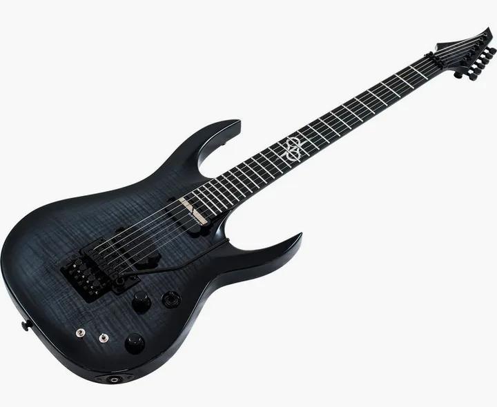 Solar Guitars AC1.6FRFBB Sustainiac+, curvas del cuerpo vistas desde arriba
