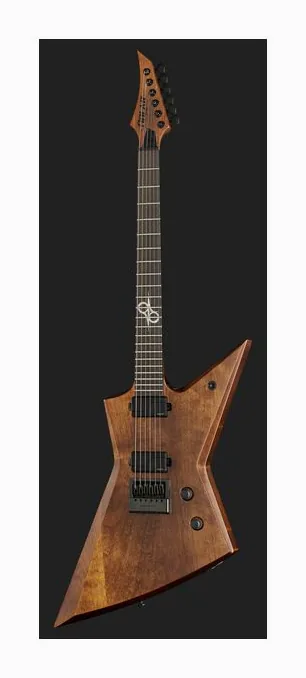 Solar Guitars E1.6AAN Aged Natural Matte, mástil y diapasón vistos de lado