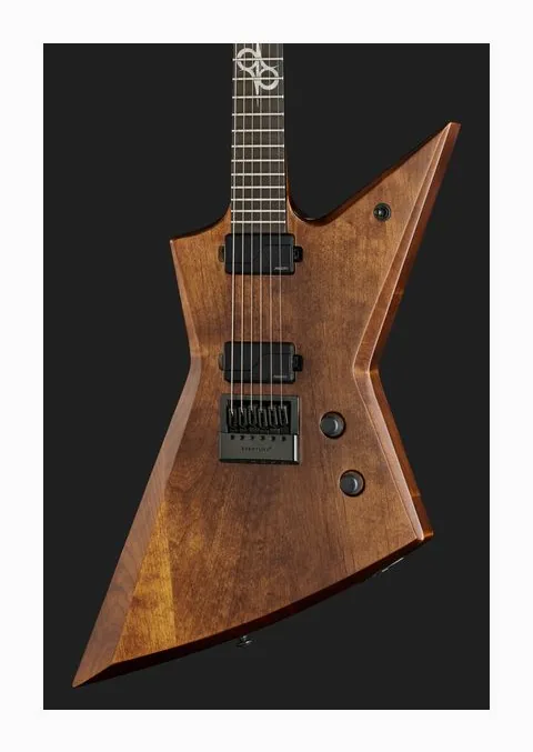 Solar Guitars E1.6AAN Aged Natural Matte, cejuela y primeras posiciones del diapasón