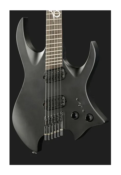 Solar Guitars H2.6 Carbon Black, pala con clavijeros y logotipo