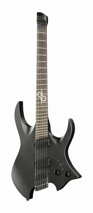 Solar Guitars H2.6 Carbon Black fotografiado de frente