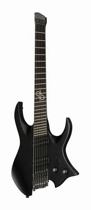 Solar Guitars H2.7C Carbon Black fotografiado de frente