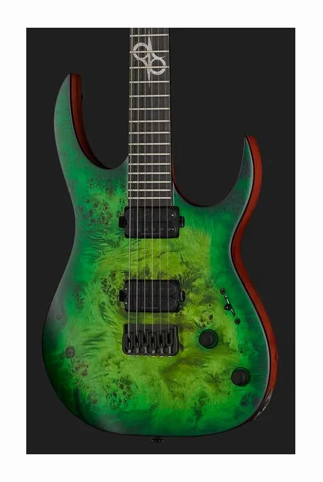 Solar Guitars S1.6HLB, pala con clavijeros y logotipo
