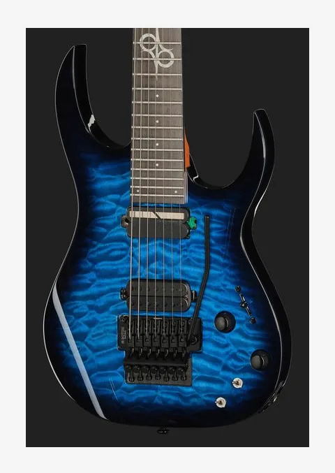 Solar Guitars SBR1.7FRQOB Sustainiac+, vista trasera del cuerpo